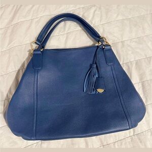 Women's Blue Leather Handbag G.I.L.I.